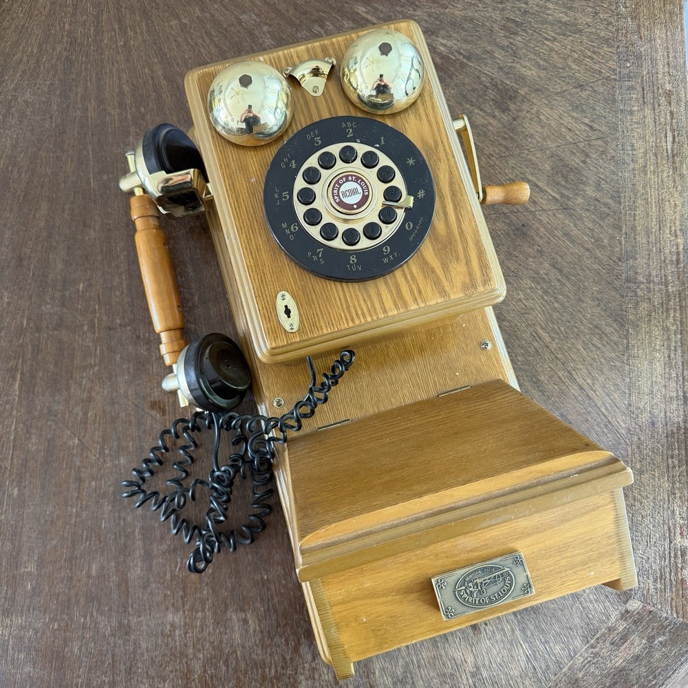 VINTAGE SPIRIT OF ST LOUIS TelePhone Wall 90s Replica 1927 Wooden Wall Decor